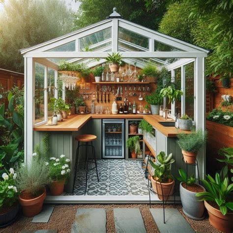 backyard greenhouse bar