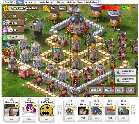 backyard monsters facebook game