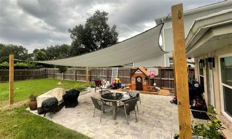 backyard shade installation