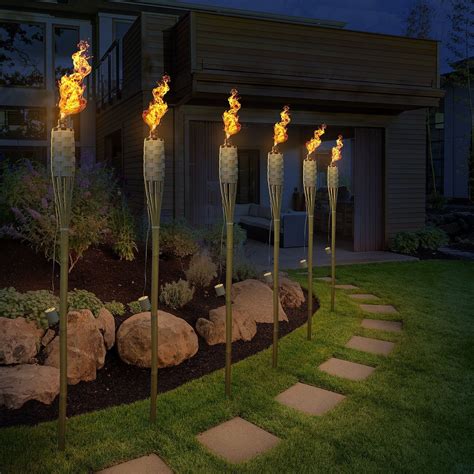 Deco Home Set of 4 Tiki Torch 60inch Citronella Garden Outdoor/Patio
