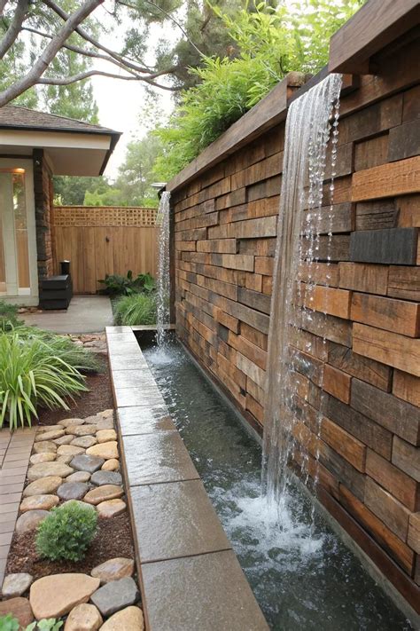 Backyard Waterfall Wall
