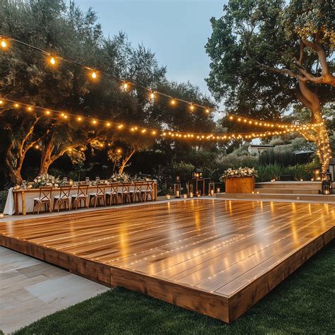 Backyard Wedding Dance Floor Outdoor