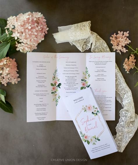 Backyard Wedding Program