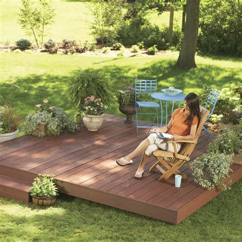 backyard wood deck ideas