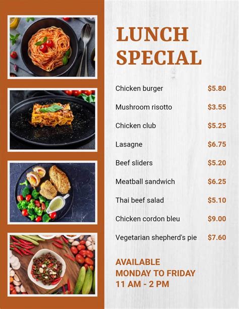 Bacon Academy Lunch Menu