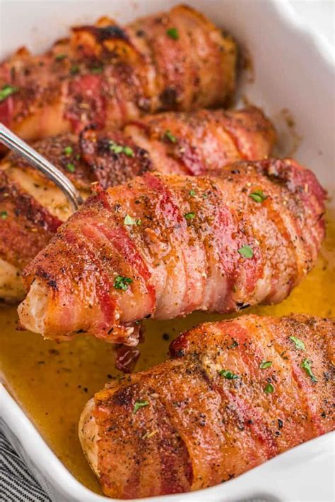 Bacon Wrapped Around Chicken