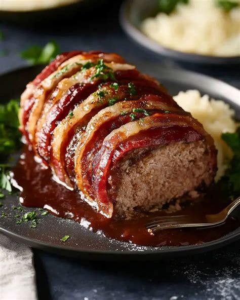 Bacon Wrapped Lamb Meatloaf