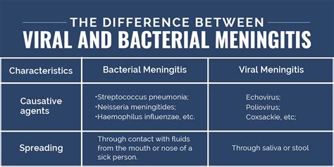 bacterial vs viral meningitis chart