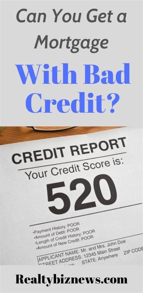 bad credit mortgage loan