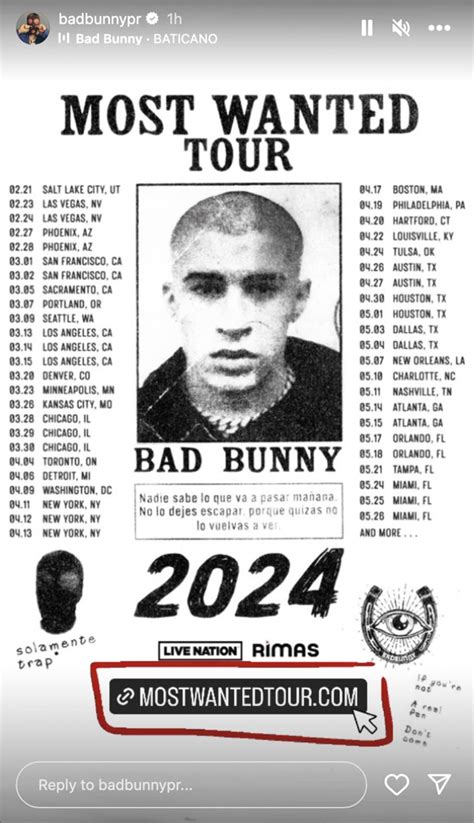 bad bunny ken's upcoming tour