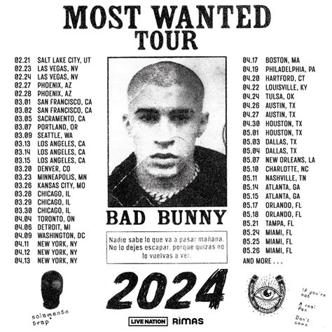 bad bunny new tour dates