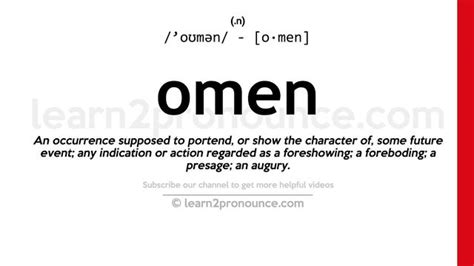 bad omen meaning in english