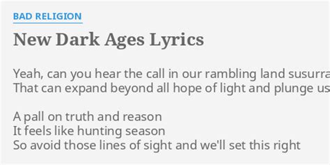 bad religion new dark ages lyrics