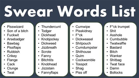 Bad Words Lists