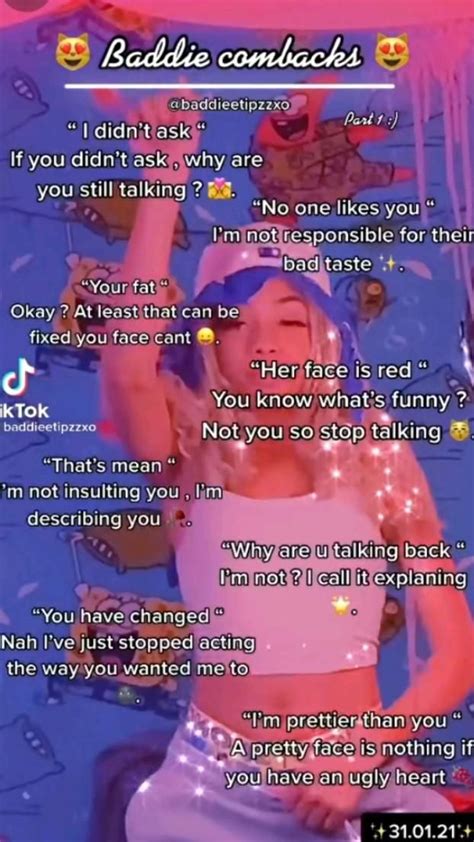 baddie comebacks