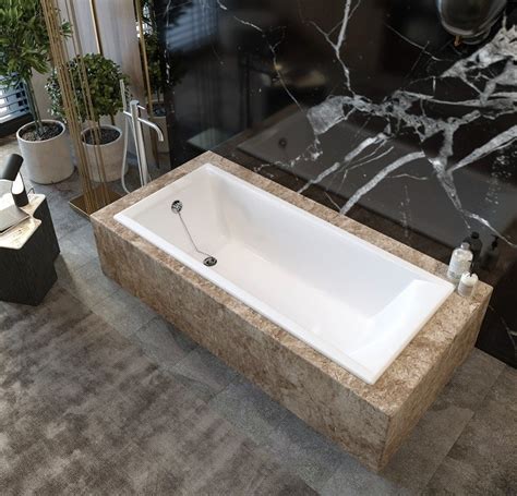 Freistehende Badewanne Jazz Plus Acryl Weiß 170 X 80 Cm Badewelt von Freistehende Badewanne