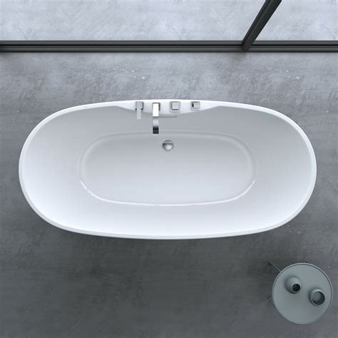 Badewanne Wanne Eckwanne 140 x 90 cm Wannenträger Ablauf Acryl links