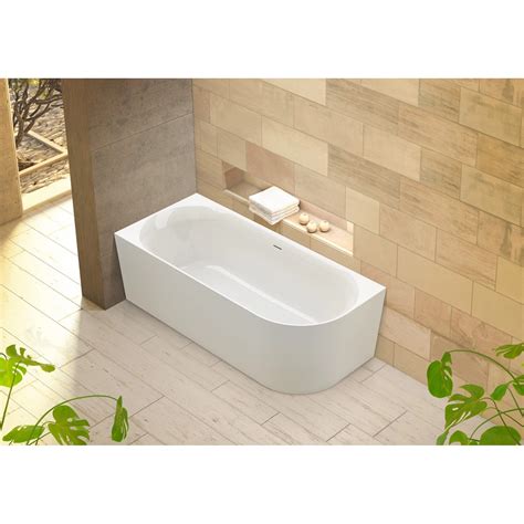 Ottofond Badewanne 'Modena Corner' rechts 178 x 78 cm schwarzweiß ǀ toom Baumarkt