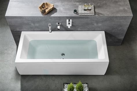 Badewanne eckig modern Trapez 150x100 / 160x100 cm Styroporschürze