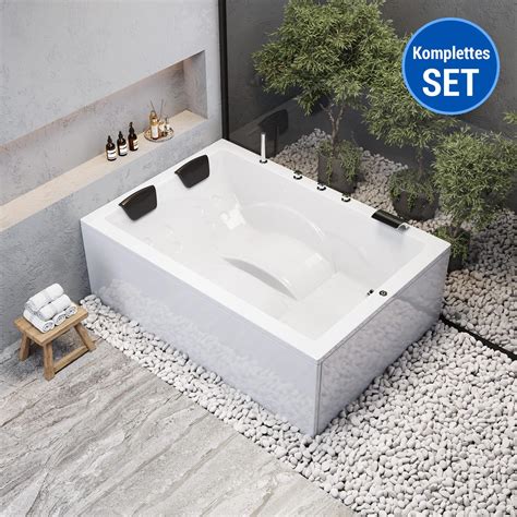 Whirlpool Badewanne 180x120 cm Hamburg Basic XL kaufen AquaDE