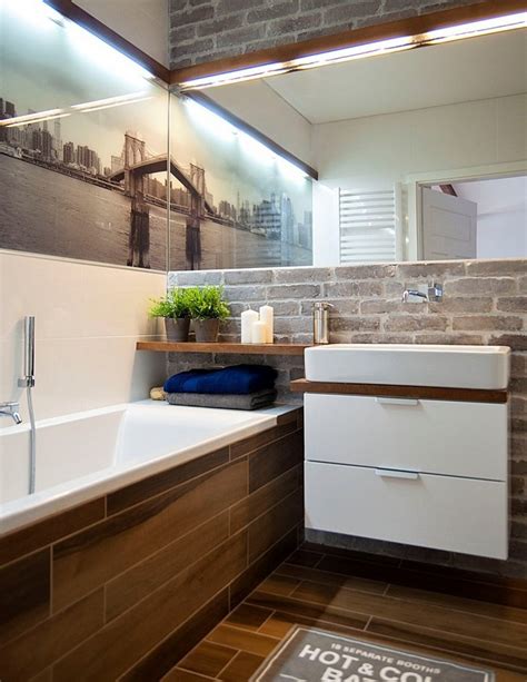 Badezimmer, Badewanne, Mosaik, Bad, Fliesen, Holzoptik, Bathtub, Small bathroom, Bathrooms remodel