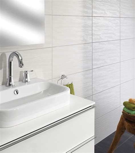 Mokara™ White 30x50 Tile Badezimmer fliesen, Badezimmer grau weiß