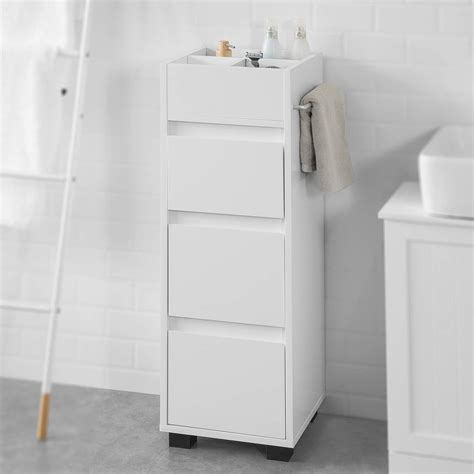 Badezimmer Unterschrank mit Wäschekorb TOSKANA56 in WeißHochglanz B/