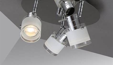 Badezimmer Lampe Gu10 LED DeckenLeuchte Chrom Drehbar IP44 Bad