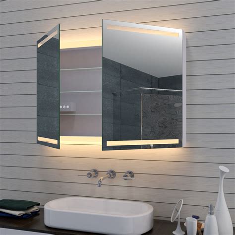 Bad spiegelschrank mit led beleuchtung fu00fcr badezimmer mit in 2020