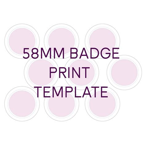Badge Printing Template
