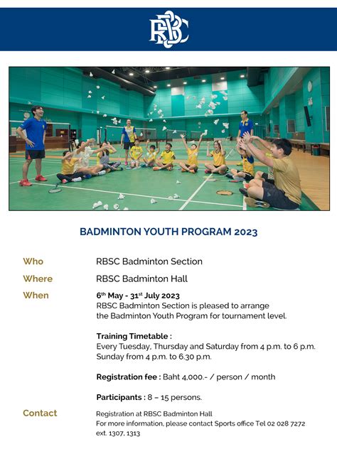 Badminton Programs For Youth
