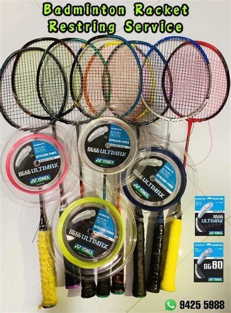 badminton racket restringing services