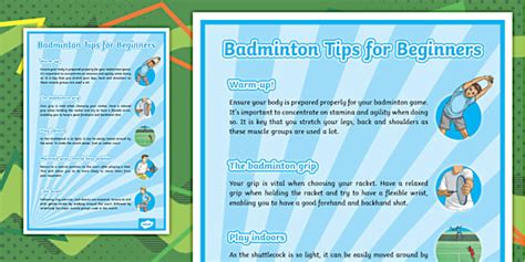 badminton visitor tips