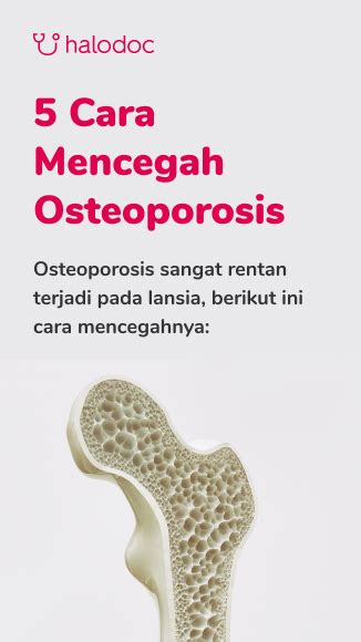 4 Tips Mencegah Pengeroposan Tulang / Osteoporosis