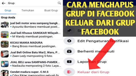 bagaimana menghapus grup di fb indonesia