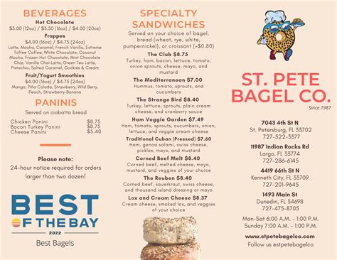 Bagel And Co Menu
