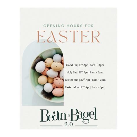 Bagel Bean Opening Hours