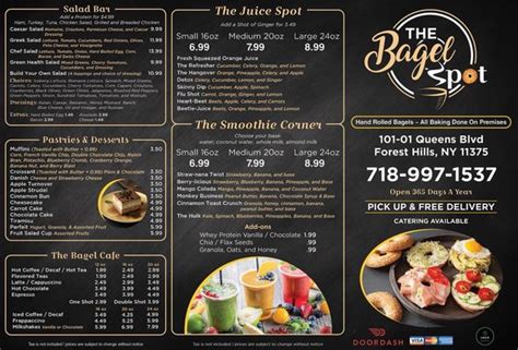 Bagel Spot Menu