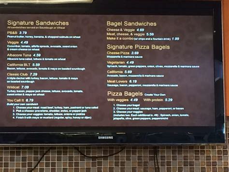Bagel Talk Menu