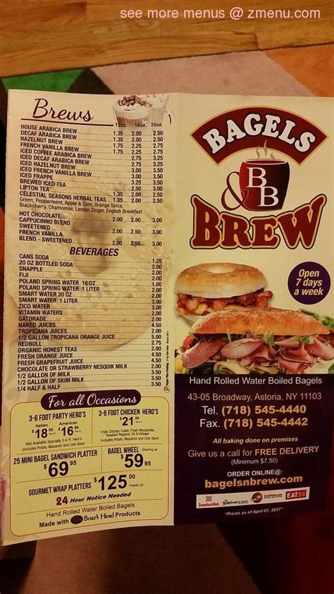 Bagels & Brew Menu