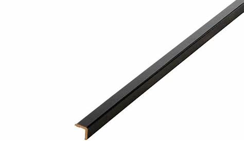 Baguette d'angle médium (MDF) noir, 20 x 20 mm, L.2.4 m