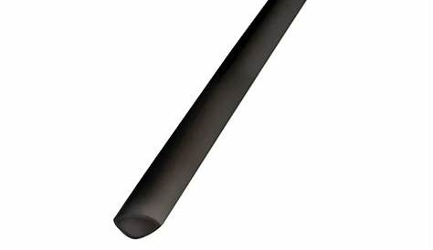 Baguette Quart De Rond Noir PVC 14 X 14 Mm Long. 2,60 M