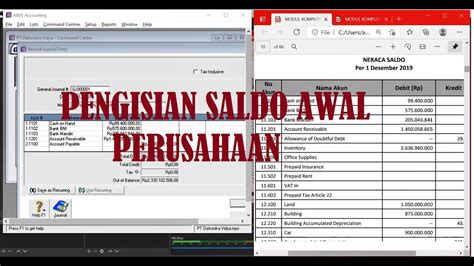 bahasa inggris saldo awal