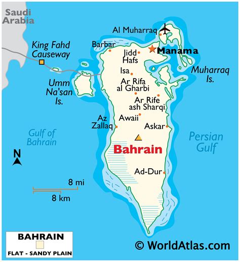 bahrain country on world map