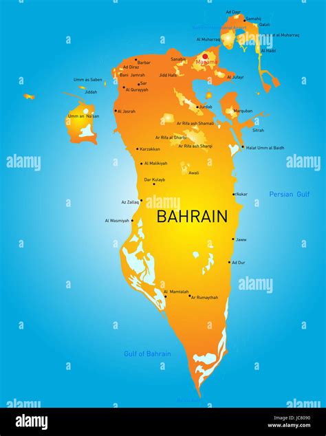 bahrain map vector