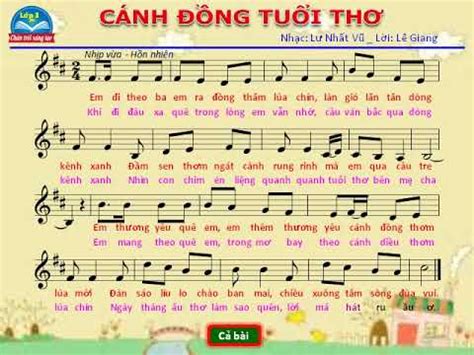 bai hat canh dong tuoi tho