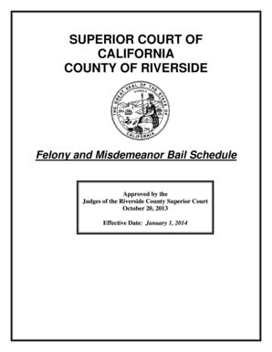 bail schedule riverside county