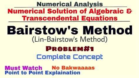 bairstow's method numerical methods