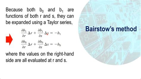 bairstow method examples