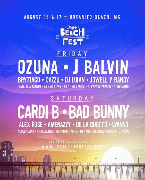 baja beach fest 2018 lineup